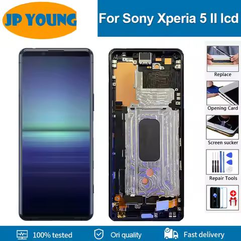6.1'' For Sony Xperia 5 II X5 II X5II LCD SO-52A XQ-AS42 XQ-AS52 XQ-AS62 XQ-AS72 Display Touch Panel