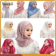 XUEXII Tassel Scarf Hijab Scarf Turban Head Hat