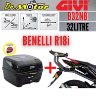 BENELLI R18i R18 BENELI GIVI HRV HEAVY DUTY MONORACK MONO RACK J TAPAK REAR BOX KOTAK BELAKANG TOP CASE B32N E250N B33NM