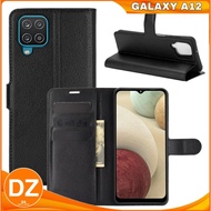 Case Samsung Galaxy A12 A 12 Soft Case Dompet kulit Leather Tekstur