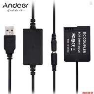 Andoer DMW-DCC8 USB Power Kit DC Coupler Dummy Battery Replace of DMW-BLC12 Battery with USB Convert