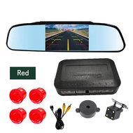 EKLEVA เรดาร์สำรองเซ็นเซอร์ช่วยเรดาร์วิดีโอการจอดรถ3 In1พร้อมเรดาร์วิดีโอการจอดรถจอภาพกระจกมองหลัง L