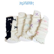 FOVIUPET Children's Sock Covers, Knitted Bow Knitted Sock,  Acrylic Warm Leg Socks
