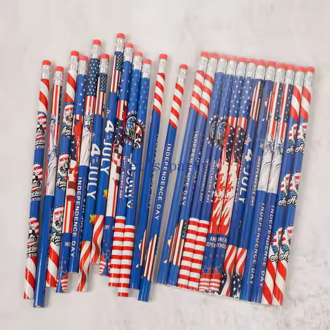 24Pcs Independence Day Theme HB Writing Painting for 4th of July American USA National Day Party Fav