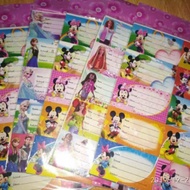 Name Sticker/Cute Name Label Character Disney, Barbie, Nemo
