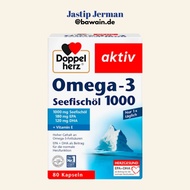 Doppelherz Omega 3 Seefischöl 1000 EPA DHA Vitamin E For Heart Original German