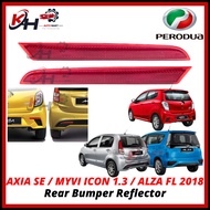 PERODUA AXIA SE / MYVI ICON 1.3 / ALZA Facelift Rear Bumper Reflector RED Merah Reflektor Tebal Bumper Belakang Original