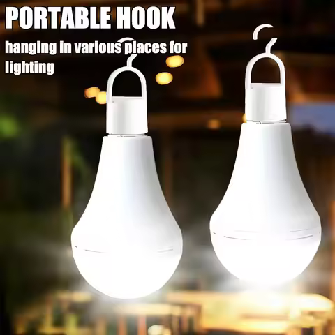 E27 LED Emergency Light Bulb 9W/15W High Brightness Light Bulb Outdoor Camping Fishing Energy-Saving