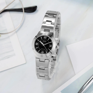 Win Watch Shop นาฬิกา Casio รุ่น LTP-1241D-1A นาฬิกาผู้หญิง สายสแตนเลส หน้าปัดดำ - ของแท้ 100% ประกันศูนย์ CMG 1 ปีเต็ม