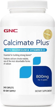 GNC Calcimate Plus 800 With Magnesium &amp; Vitamin D-3 240 Caplets