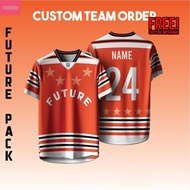 【Free Custom Name &amp; Number】 Jersey New Design 2024 Baju Tshirt Lelaki Thailand Viral Custom Jersey Tictok Ootd Retro Collar Jersey