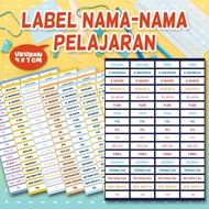 Subject Name LABEL STICKER