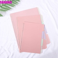 SHANHAI Binder Index Page Office Supplies Bookmark B5 A5 A4 4Pcs/set School Stationery Notebook Sepa