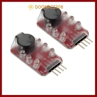 DOONACI308 Lithium Battery Alarm, LED Indicator Buzzer Alert Battery Alarm Buzzer,  Lightweight Plas