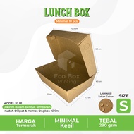Lunch Box Size S 290gsm Paper Box Kraft Paper Box Dimsum Takoyaki Snack Wholesale