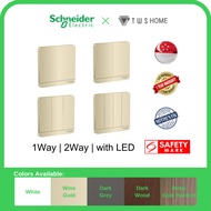 Schneider Electric AvatarOn-  Wine Gold, 16AX 250V 1Gang to 4Gang/ 1Way, 2Way Switch by TWS Home
