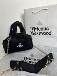 💎鑽石誠信賣家💎Vivienne  westwood 迷你黑色絲絨保齡球