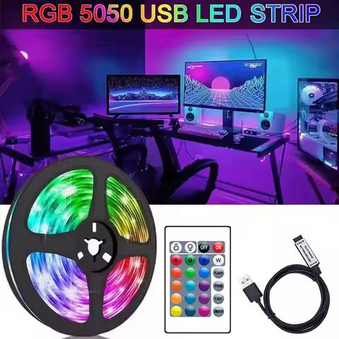 Smart TV Led Strip Lights Rgb5050 Tv Backlight Led Tape Light 5V Flexible Led Lighting Strips 24 key