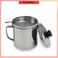 Oil Pot Oil Storage 1.9L Stainless Steel Filter Separator Oil Storage Pot Kitchen Tool Oil Pot 304 S