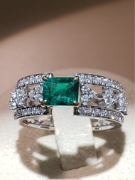 哥倫比亞綠寶全圍鑽石戒指 Columbia emerald diamond ring #hermes #kelly #birkin