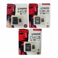 Kingston 64GB/128GB/256GB Micro SD Card SDHC SDXC Memory Card TF Card Class 10 SD Adapter Micro SD Cards