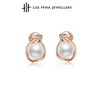 Lee Hwa Jewellery Nacre Reverie 14K Rose Gold Earrings with Pearl and Diamonds