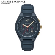 Armani Exchange Men's SYNC Analog Watch ( AX4168 ) - Quartz, Blue Case, Round Dial, 16 MM Blue Silic