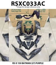 Cover Set Rapido RSX Honda 150 Batman (27) Black Purple RSX150 Accessories Motor RS-X RS-X150 Marvel Coverset RSX 150