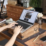 法國古董木翻蓋寫字檯 筆電增高架 含隱藏式收納抽屜