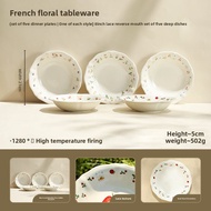 LOTUS BLUE | Blue Lotus French Luxurious Ceramic Dinner Plate