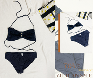 #Bikini store ชุดว่ายน้ำแบรนด์Tommy hilfigerTwo-piece bikini set ชุดว่ายน้ำผูกหลังสายผูกคอปรับได้ตาม