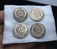 Koin Kuno 25 Sen Diponegoro 1952 Langka