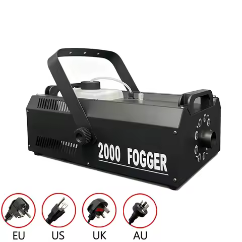 Fog Smoke Machine 2000W RGB 9 LED Hand Controller Wireless Remote 4L Tank 15M Distance Stage Perform