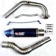 NLK EXHAUST PIPE OPEN Y15ZR (CARBON BLUE) 35MM / 38MM RACING EXHAUST