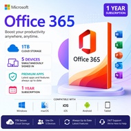 Microsoft 365 1 Year Account 1TB Cloud Word Excel PowerPoint 5 Devices