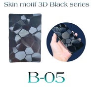 garskin motif 3d black series back sticker hp vivo y30 y30i y50 y50i - b-05 y30