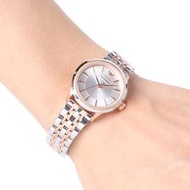 全新Emporio Armani Classic 系列銀色玫瑰金不鏽鋼錶帶石英女錶 AR1827