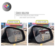 Car Rearview Mirror Film Sticker Waterproof Rain Fog Round Fog 2pcs