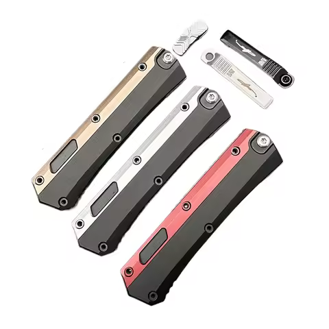 Travel knife parts aviation aluminum handle CNC wire cutting production survival camping tool EDC po