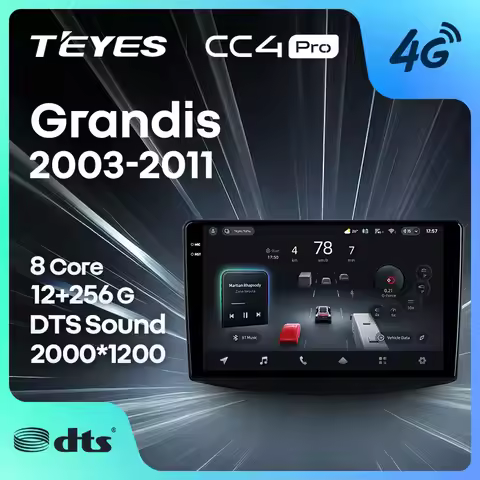 TEYES CC4 PRO for Mitsubishi Grandis 1, 2003–2011, CarPlay Android Auto, 2DIN Car Radio, Multimedia 
