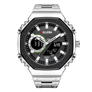 Jam Tangan Pria Belleda 9950 Dual Time Anti Air Warna-Warni Garansi Original