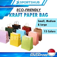 LP106Kraft Paper Bag with Handles Gift Bags Party Bags Birthday Bags Goodie Bags Color Paper Bags Door Gifts Cake Bags 1 PCS