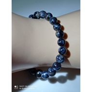 #B449 (ITEM 4) 100% Natural High Quality Dark Blue Pietersite 8mm Bracelet (Strong Lighning Pietersite)