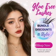 【Beauty Essential 】Glue Free False Eyelash| Easy Stick On Lashes| Lash Cluster | Volume | No Glue Fa