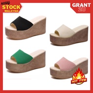💖READY STOCK💖 Cakly Wedge 9 CM Sandal Wanita Kasut Tebal Perempuan💖