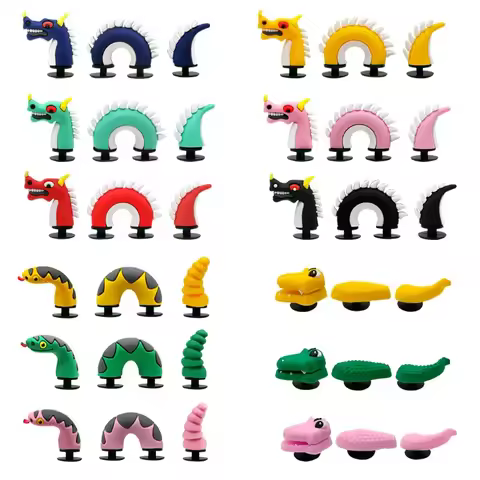 3D stereoscopic full dragon snake characters shoe buckle charms accessories decorations for sandals 
