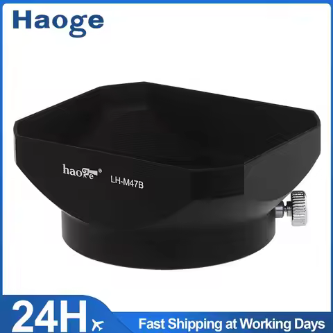 Haoge Metal Lens Hood Shade for Olympus M.ZUIKO Digital 12mm F2 Lens Black Replaces Olympus LH-48