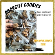Doorgift Chocochip 100 pax Plastik Ziplock Clear door Gift kahwin Goodies murah biskut borong