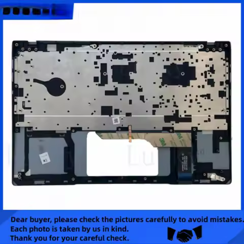 f For MSI Modern 14 MS-14D2 M14 Upper Case Palmrest Keyboard US Gray White Backlit