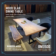 MEJA MAKAN KAYU BALAK DINING TABLE WOOD SLAB